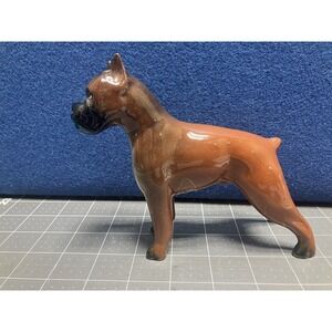 Boxer "Robert Simmons" Large Dog Figurine with Sticker Vintage